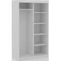 Šatní skříň Deliah s posuvnými dveřmi a zrcadlem 120 cm dub Artisan/bílá