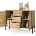 Komoda Nexa 120 cm černá/dub Artisan