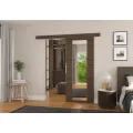 Posuvné interiérové dveře se zrcadlem BRITA 86x205 cm choco