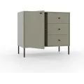 Komoda Tilina 1D 3S 84 cm eukalyptus/černá