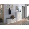Předsíňový věšák Galileo 03 99 cm bílý/dub přírodní
