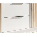 Šatní skříň se zrcadlem Nerida 150 cm bílá/hnědá