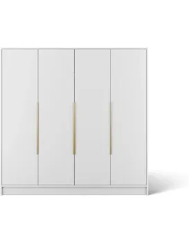 Šatní skříň Palla 200 cm bílá/zlatá