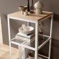Regál RORRY bílý/dub artisan