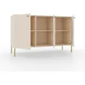 Komoda Tilina 3D 125 cm béžová/zlatá