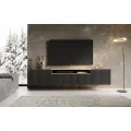Závěsný TV stolek NEMIO 200 cm černý/artisan