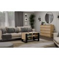 Konferenční stolek LAWA Modern 4P Slim dub artisan/černý
