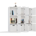 Regál MALAX 3x3 se 3 dvířky 110 cm bílý