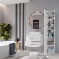 Závěsná skříňka pod umyvadlo s deskou NEL 2S 60 cm bílá