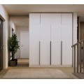 Šatní skříň s nástavcem Senso 4D 200 cm bílá/černá