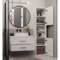 Závěsná skříňka pod umyvadlo s deskou NEL 2S 80 cm bílá