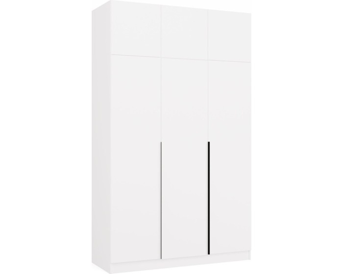 Šatní skříň s nástavcem Senso 3D 150 cm bílá/černá