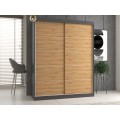 Šatní skříň IGA s posuvnými dveřmi 160 cm dub Artisan