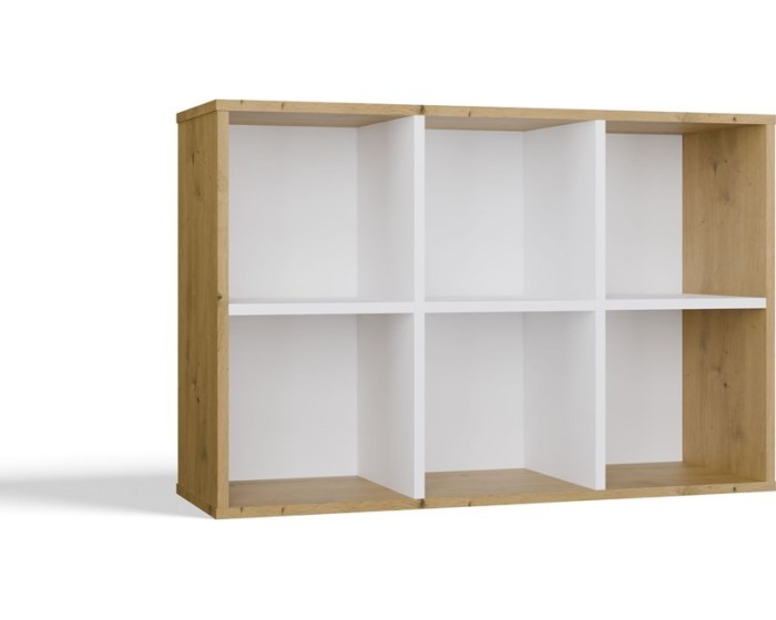 Regál Malax Mini 90 cm dub artisan/bílý
