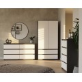 Šatní skříň Malwa SS-90 cm antracit/bílá