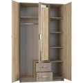 Skříň ROMANA se zrcadlem 120 cm dub sonoma