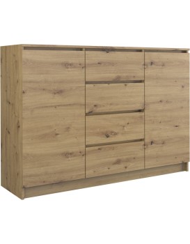 Komoda Baroste 120 cm hnědá