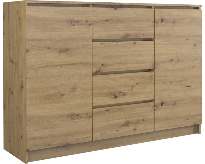 Komoda Baroste 120 cm hnědá