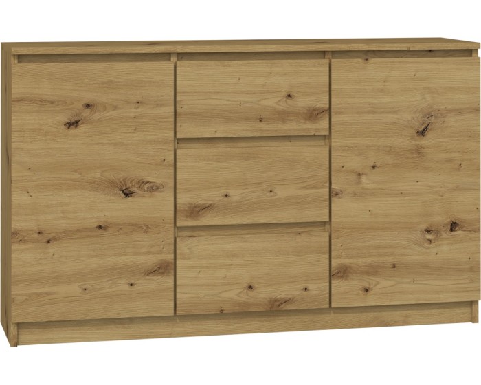Komoda 2D3S Saloe hnědá
