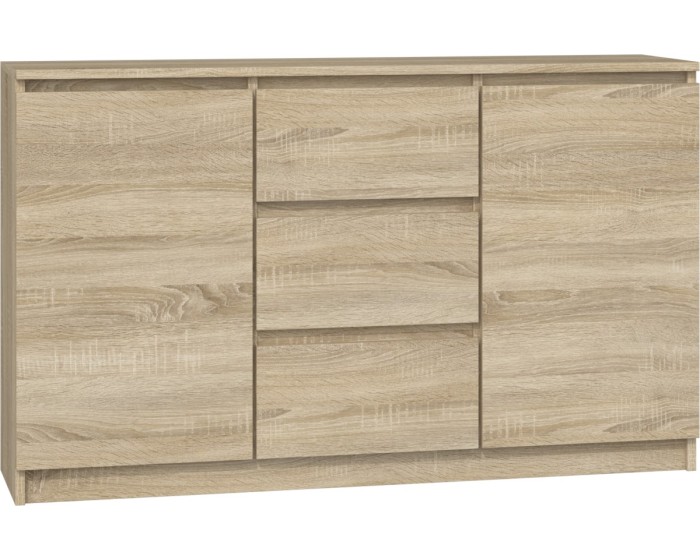 Komoda 2D3S Saloe světle hnědá