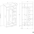 Modulární otevřená šatní skříň Openo 1W6P 100 cm bílá