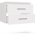 Závěsná skříňka pod umyvadlo s deskou NEL 2S 60 cm bílá