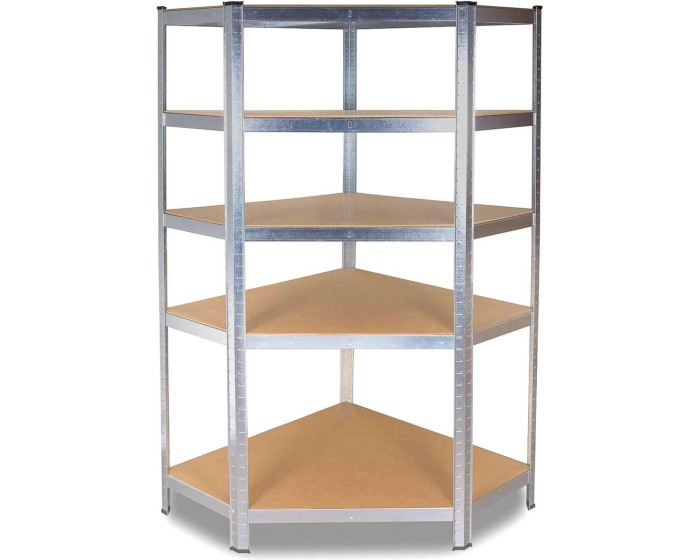 Rohový kovový regál Artenat 180 cm