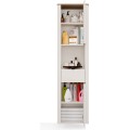 Vysoká závěsná koupelnová skříňka Cordoba 2D1S 48 cm kašmír/dub Castello