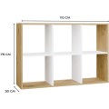 Regál Malax 2x3 110 cm dub Artisan/bílý
