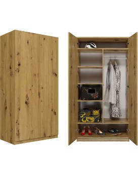 Šatní skříň Malva 90 cm dub artisan