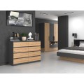 Komoda Houseland Malwax 01 dub artisan/antracitově šedá