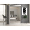 Šatní skříň se 2 zrcadly IGA 120 cm bílá