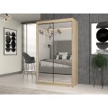 Šatní skříň se 2 zrcadly IGA 120 cm dub sonoma