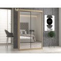 Šatní skříň se 2 zrcadly IGA 120 cm dub sonoma