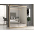 Šatní skříň se 2 zrcadly IGA 160 cm dub sonoma