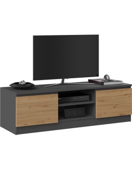 TV stolek Malwa 120 cm antracit/dub artisan