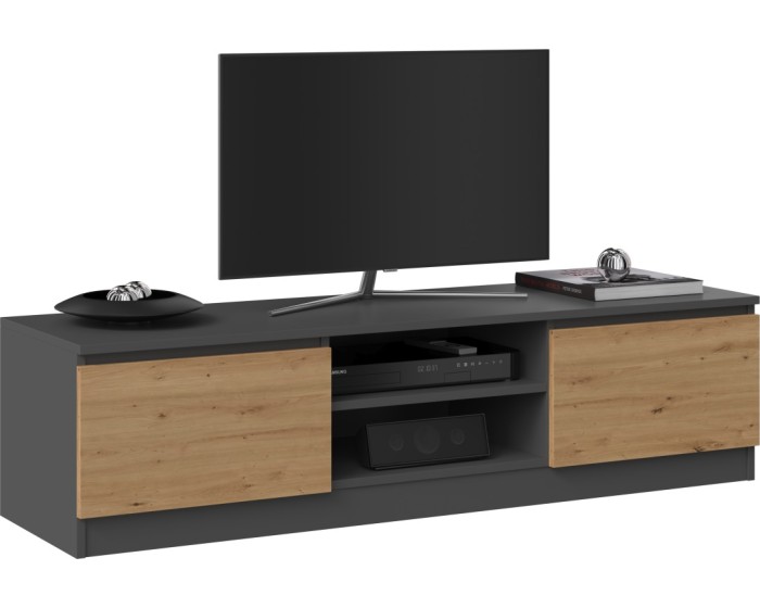 TV stolek Malwa 140 cm antracit/dub artisan