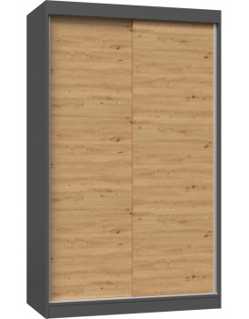 Šatní skříň IGA II 120 cm antracit/dub artisan