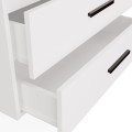 Závěsná skříňka pod umyvadlo s deskou NEL 2S 80 cm bílá/černá