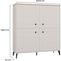 Komoda Point 123 cm dub Castello/kašmírová