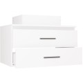 Závěsná skříňka s deskou a umyvadlem Nel 2S 80 cm bílá