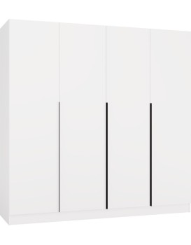 Šatní skříň Senso 4D 200 cm bílá/černá