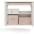 Závěsná skříňka pod umyvadlo s deskou Cordoba 80 cm kašmír/dub Castello