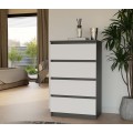 Komoda Malwa M4 70 cm antracit/bílá