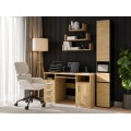 Vysoká koupelnová skříňka Lior 30 cm dub Artisan/černá