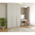 Šatní skříň s nástavcem Senso 3D 150 cm kašmírová/zlatá