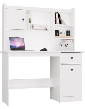 Psací stůl Chester s nástavcem 120 cm bílý