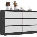 Komoda Malwa M6 120 cm antracit/bílá