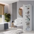Závěsná skříňka pod umyvadlo s deskou NEL 2S 60 cm bílá