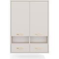 Horní závěsná koupelnová skříňka Nina W2D2P2S 66 cm kašmírová